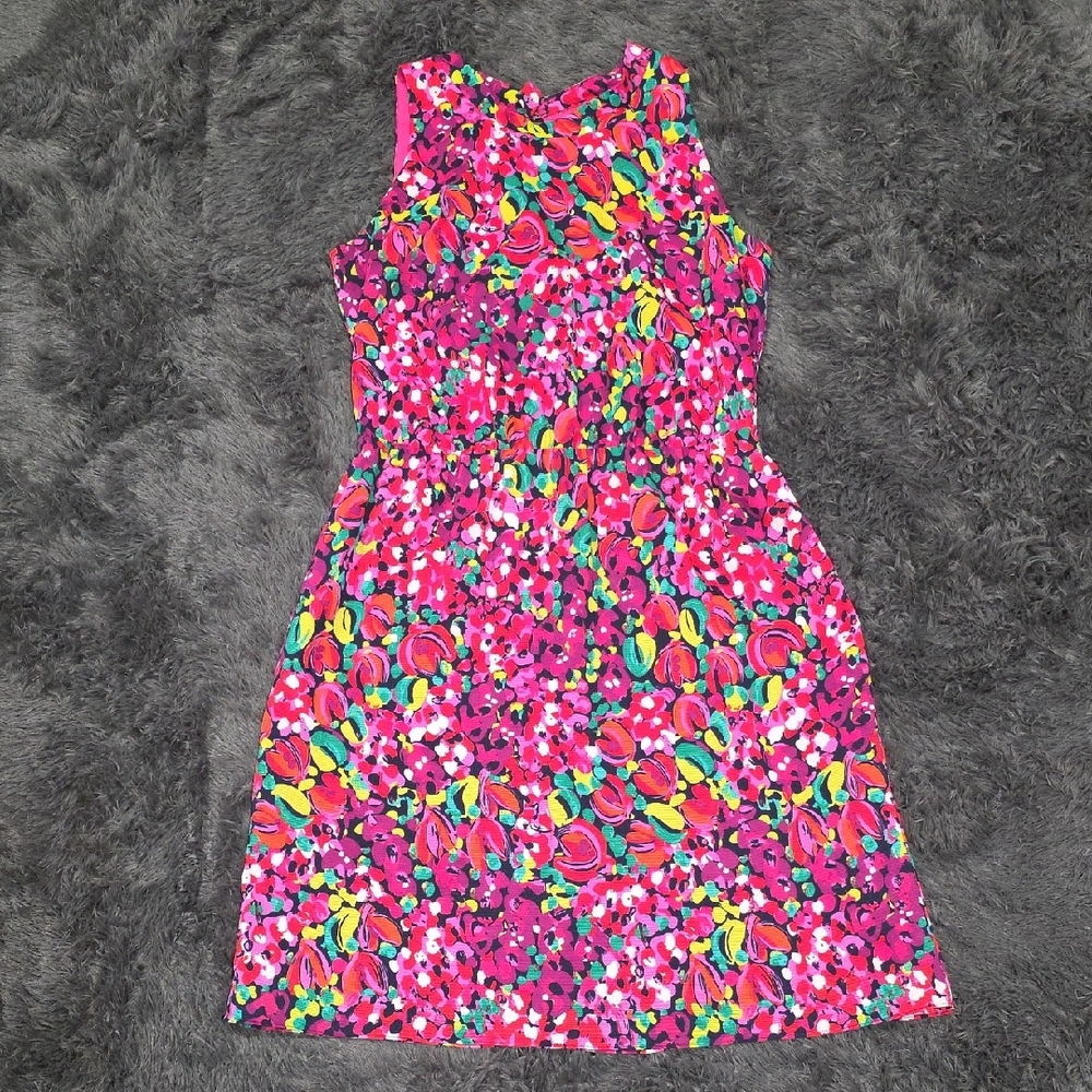 Lilly Pulitzer Pink Multicolor Floral Sleeveless Dress